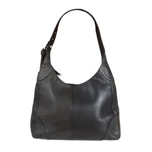 Coach Hamilton Hobo Shoulder Bag Black Smooth Leather Y2K F10280 Minimalist